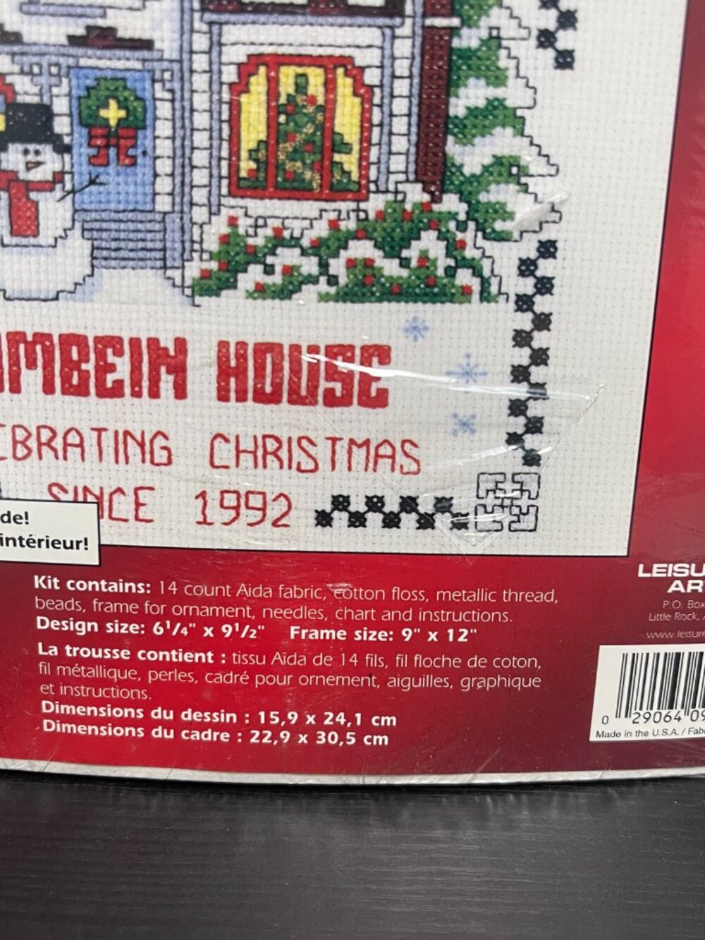 Leisure Arts Sealed Celebrating Christmas Cross Stitch House Kit 309848 - Picture 5 of 6